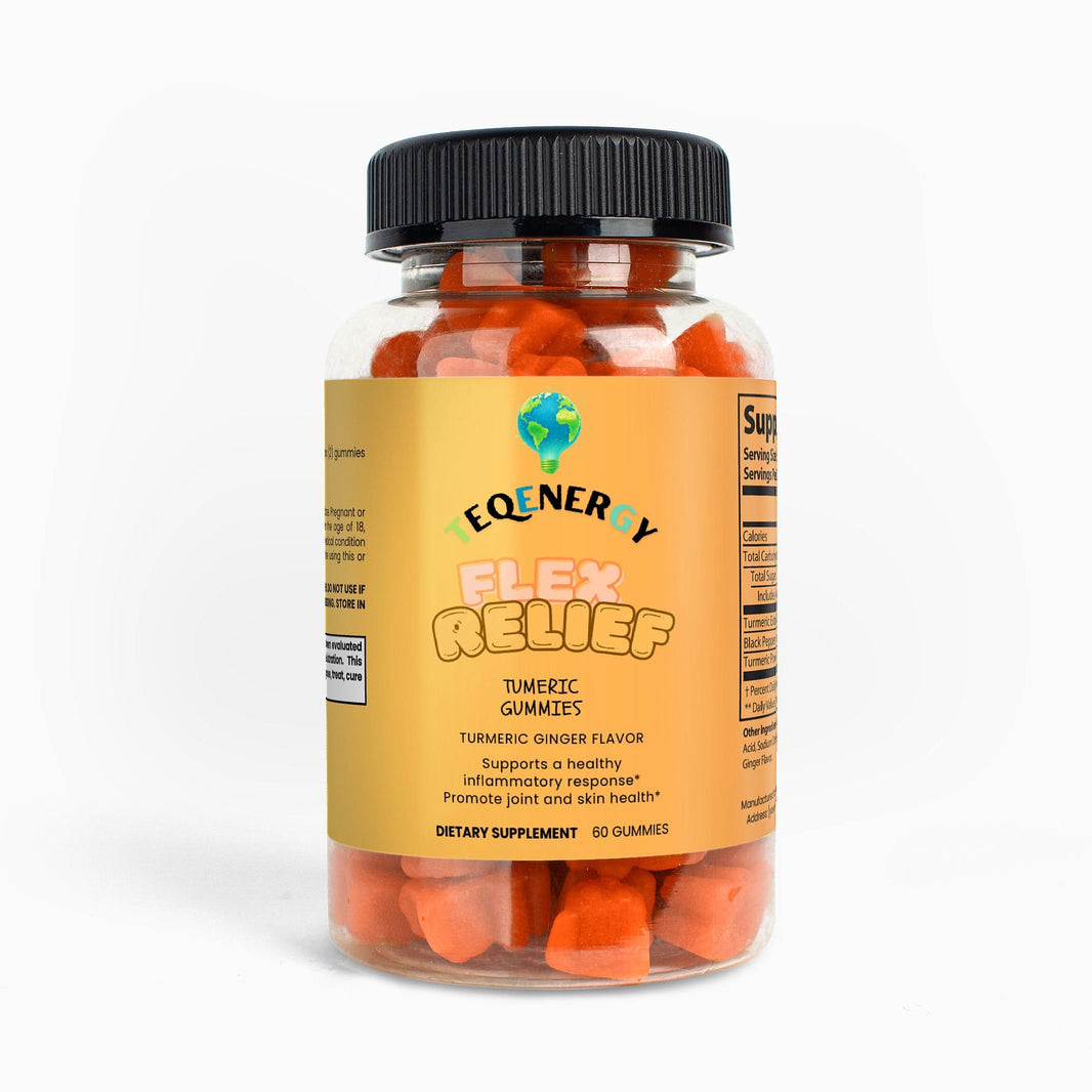 Support your joints, bones, and skin with TeqenX Turmeric Gummies. Each delicious gummy is packed with curcumin for antioxidant support and a normal inflammatory response. Enjoy the benefits of turmeric in a tasty ginger flavor. Each bottle contains 60 gummies, with a recommended use of two daily. Made in the USA, these gummies are a convenient way to enhance your wellness routine.