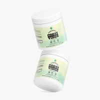 Sour Grape Focus Powder in a sealed white container with a light green gradient label, designed for cognitive support and clarity.
