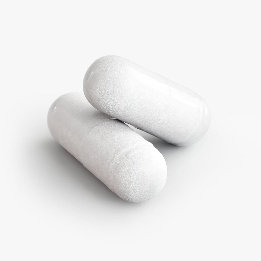 FortiFlow by TeqenX features two smooth white capsules designed to support bone and heart health with D3, K2, calcium, and BioPerine.