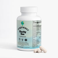 TeqenX ClarityOne Brain & Focus in a white bottle with 60 capsules, designed for enhanced focus and cognitive support.