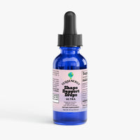TeqenX Shape Support Drops in a blue glass dropper bottle, designed for metabolism and weight support with Active-8 Complex.
