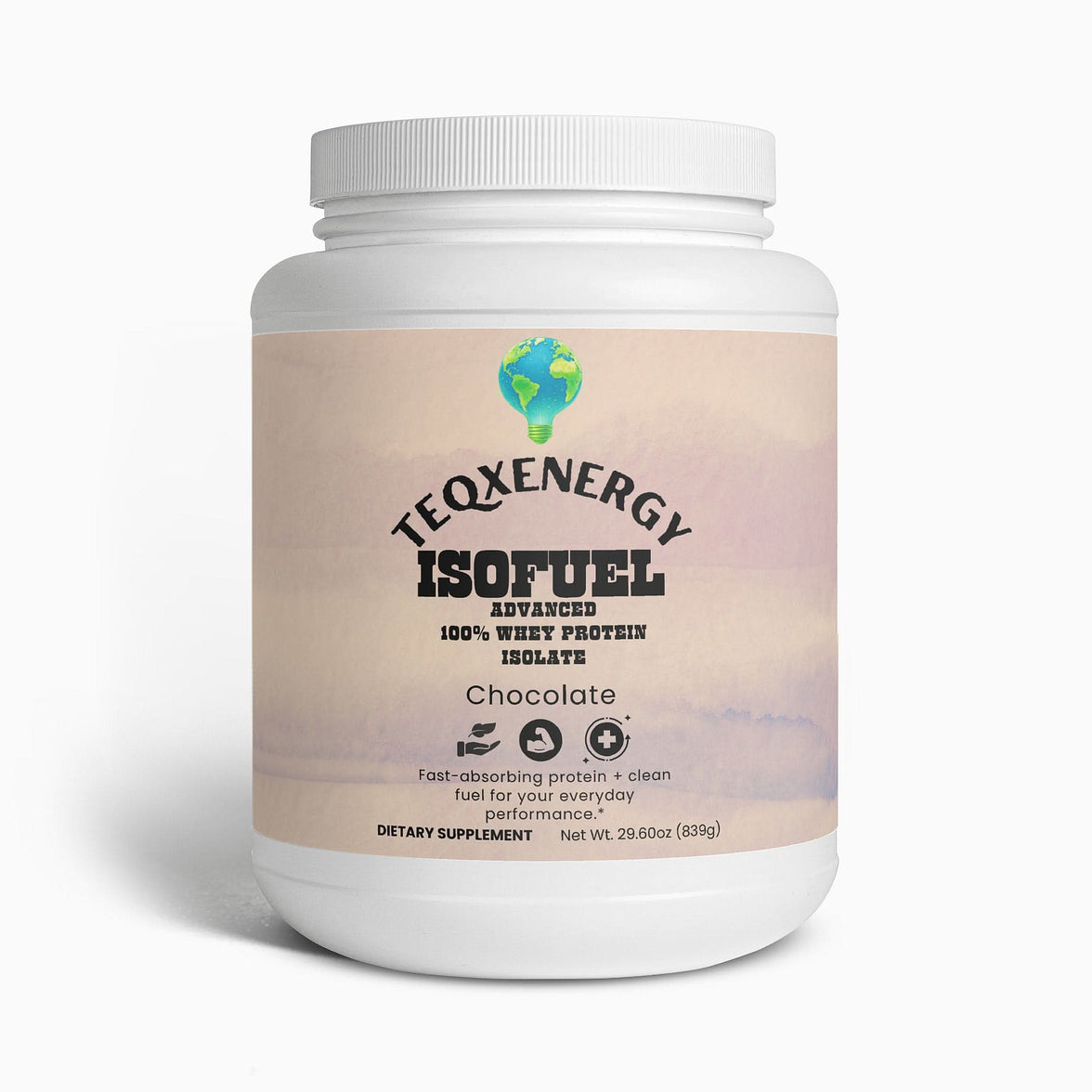 TeqenX Isofuel Advanced Chocolate offers 22g of premium whey protein isolate for muscle recovery and growth. Enjoy authentic chocolate flavor, enhanced with MCT oil for sustained energy. Low in carbs and fat, it's perfect for cutting phases and building lean muscle. Experience exceptional absorption and taste with every serving.