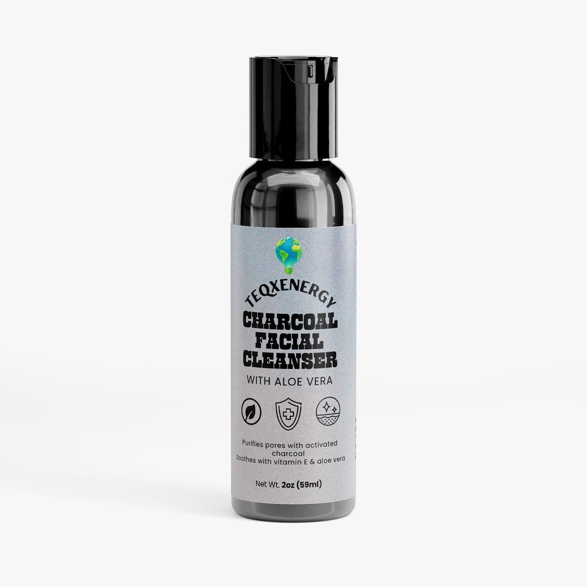 Revitalize your skin with this activated charcoal facial cleanser. It gently removes impurities and makeup without drying your face. Enjoy daily cleansing that draws out pollution while maintaining comfort. Infused with aloe vera and tea tree oil, it supports natural hydration and offers effective makeup removal. Perfect for any time—morning, evening, or post-workout—experience clean, refreshed skin effortlessly. Add this essential to your routine today.