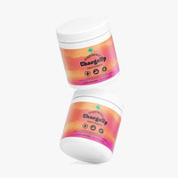 TeqenX ChargeUp Fruit Punch in a vibrant pink and orange container, offering balanced energy with natural caffeine and L-theanine.