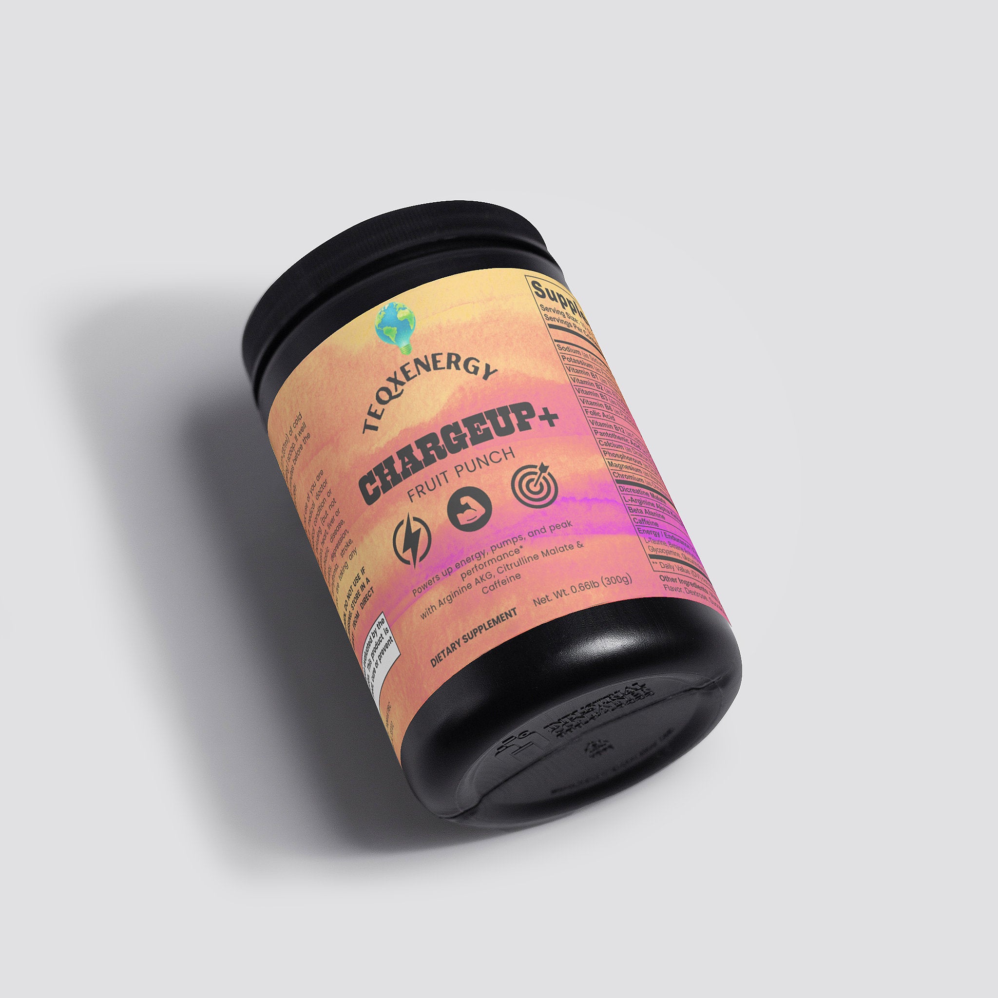 ChargeUp+ Fruit Punch - Pre-Workout Energy Pumps Focus