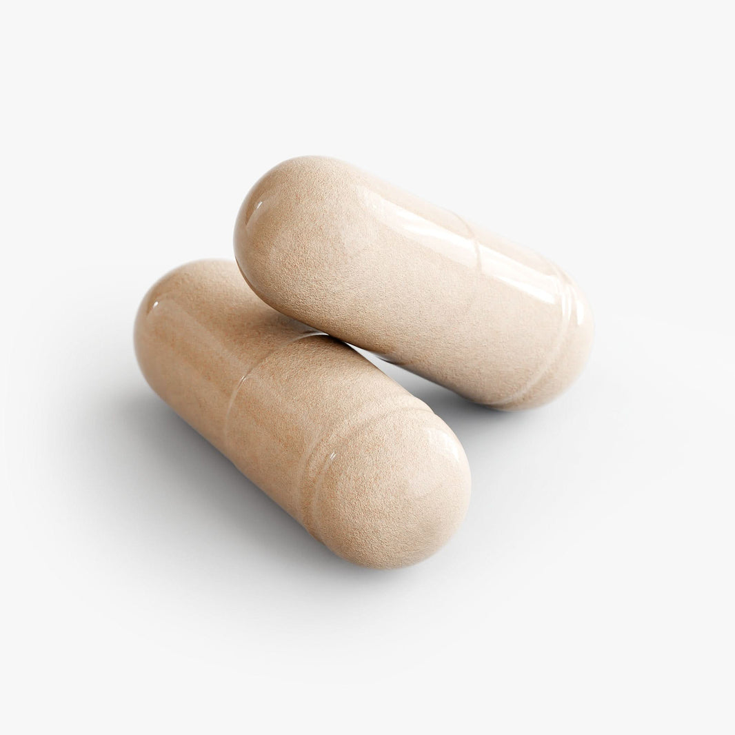 TeqenX Organic Ashwagandha capsules stacked, promoting natural stress relief and calm energy with enhanced absorption.