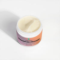 TeqenX Dreamglow Collagen Cream in a round white container with a gradient from purple to orange, 2 oz of hydrating night cream.