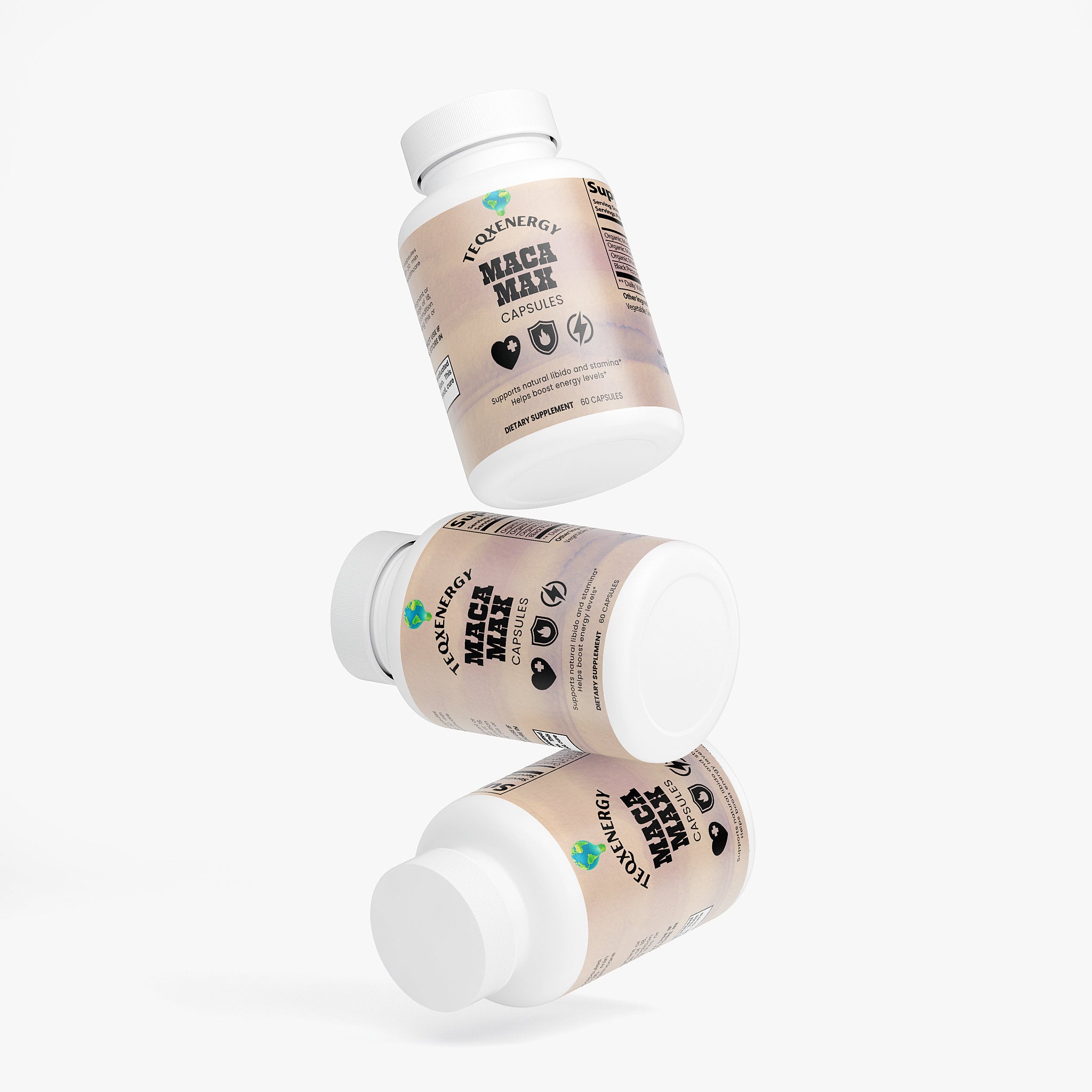 Maca Max - 1500mg Tri-Color Organic Energy Vitality