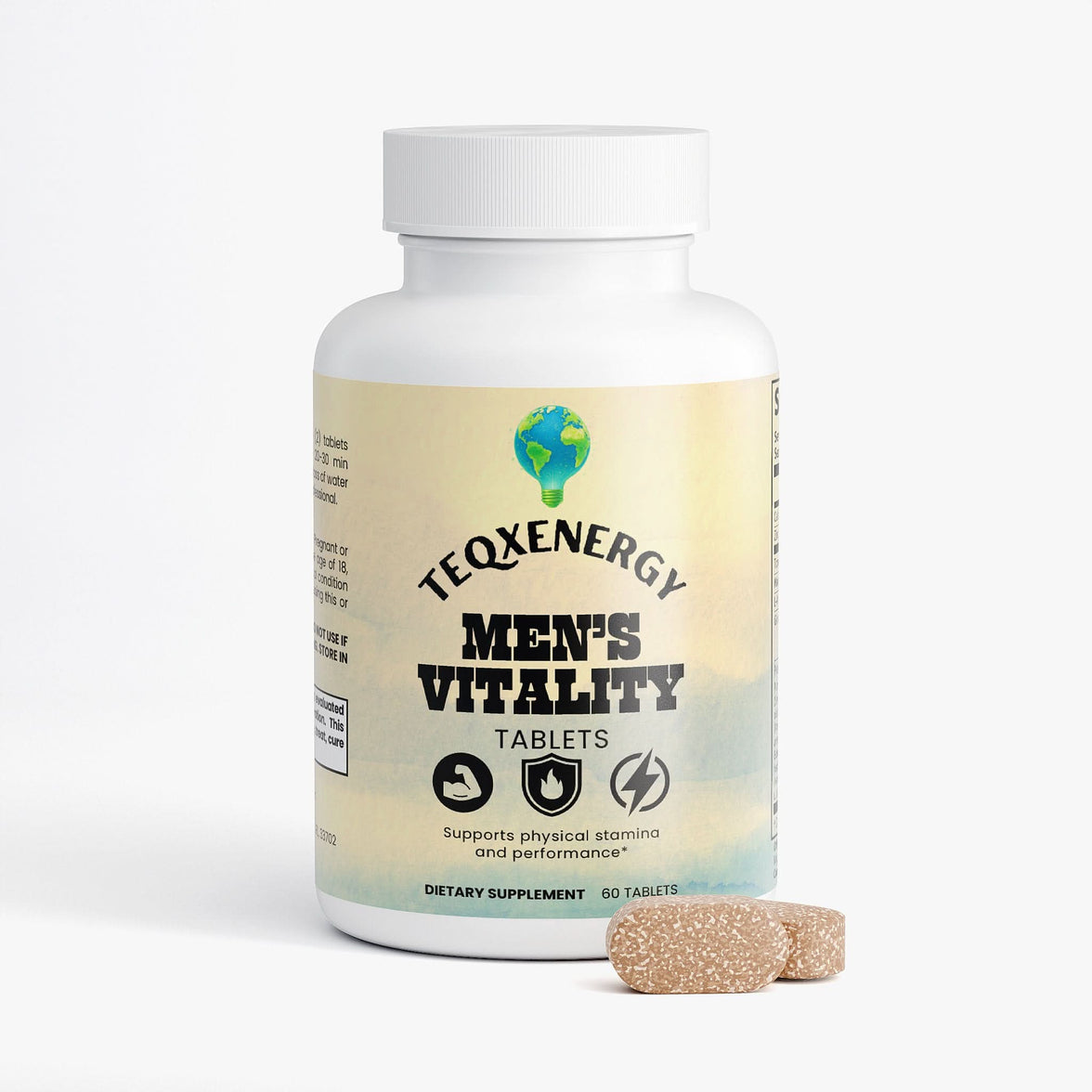 TeqenX Men's Vitality features a powerful blend of Tongkat Ali, L-Arginine, Ginseng, and Maca to enhance male wellness. This formula supports energy, circulation, and overall vitality with over 15 traditional herbs and essential nutrients. Experience renewed vigor and confidence with easy-to-take daily tablets. Perfect for those seeking peak performance in their daily lives.