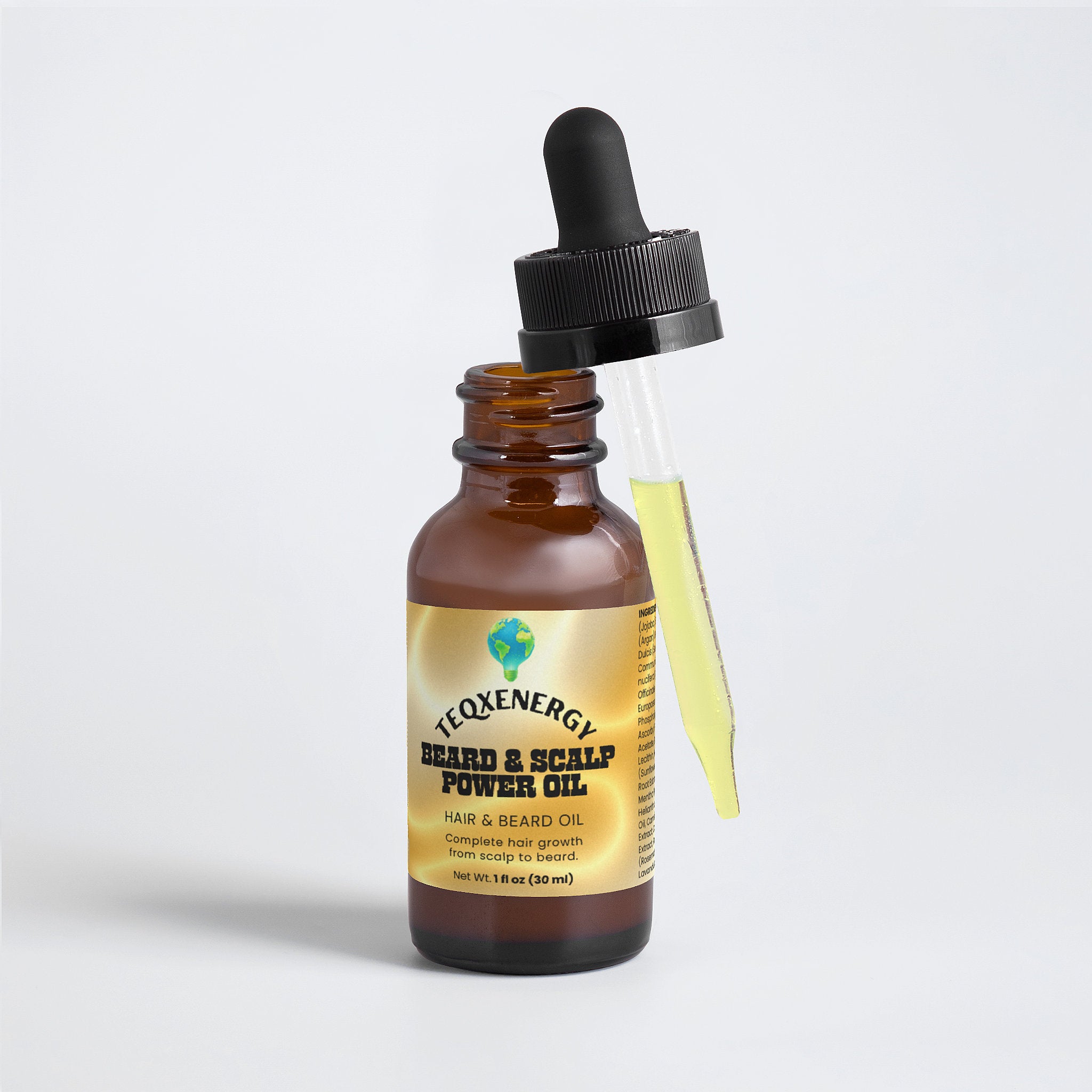 Beard & Scalp Power Oil - Men's Growth Formula Vitamins