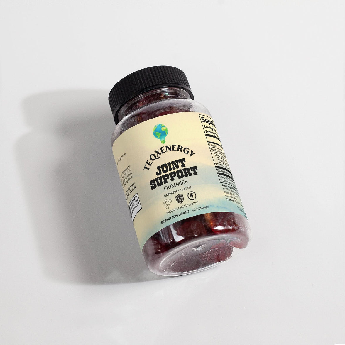 TeqenX Joint Support Gummies in raspberry flavor provide essential glucosamine sulfate for healthy cartilage and joint fluid. Perfect for active adults, these gummies enhance mobility and comfort while offering antioxidant protection with Vitamin E. Enjoy a convenient daily dose of joint health without the hassle of pills. Ideal for aging adults and athletes seeking flexibility and support in their active lifestyles.