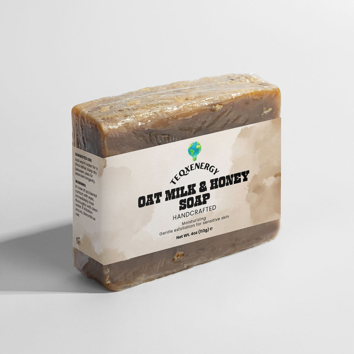 Pamper your sensitive skin with TeqenX Oat Milk Honey Soap. This handmade soap combines soothing oats, nourishing goat milk, and pure honey for gentle cleansing. Experience relief for reactive skin, deep nourishment, and a delightful fragrance. Perfect for those seeking a luxurious, irritation-free wash with ethically-sourced ingredients. Enjoy a smoother texture and enhanced hydration while maintaining your skin's moisture barrier. Ideal for sensitive, dry, or reactive skin types.