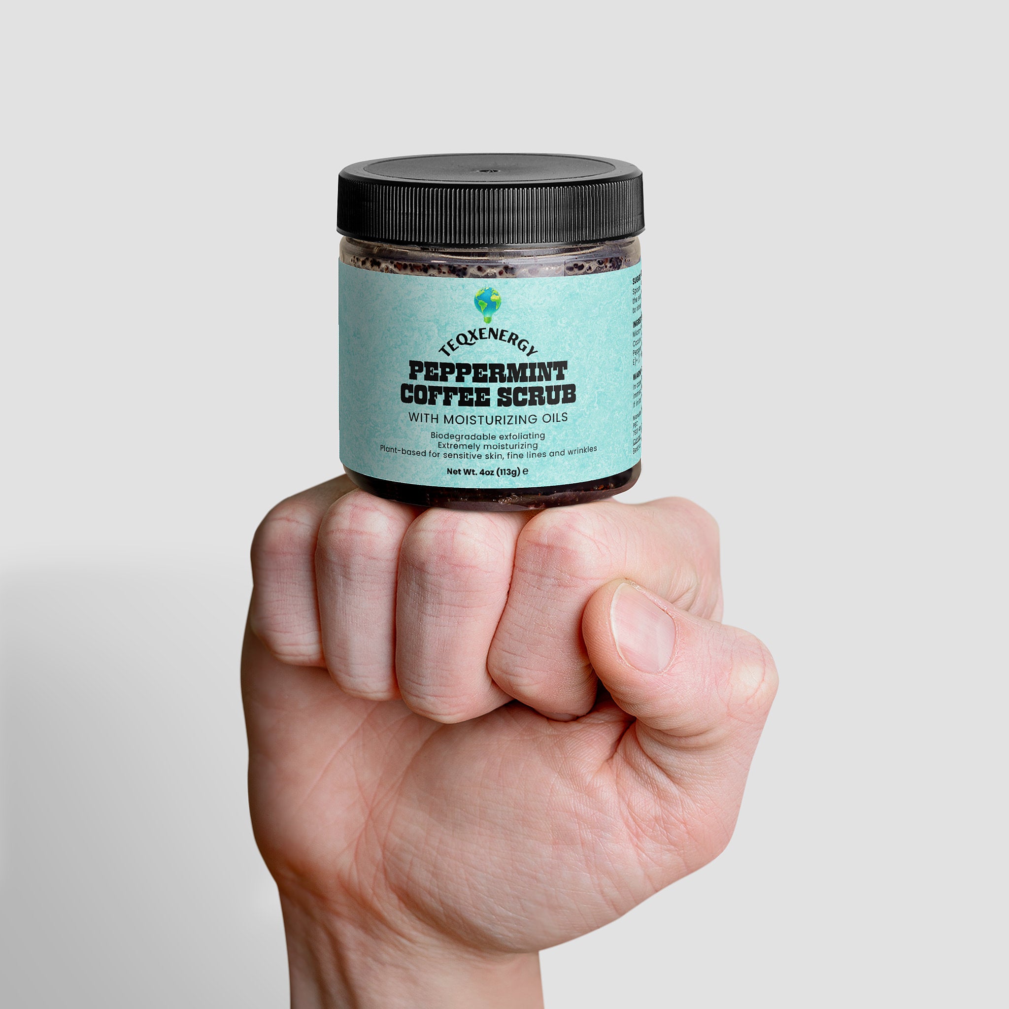 Peppermint Coffee Scrub - Exfoliating Body Polish 4oz