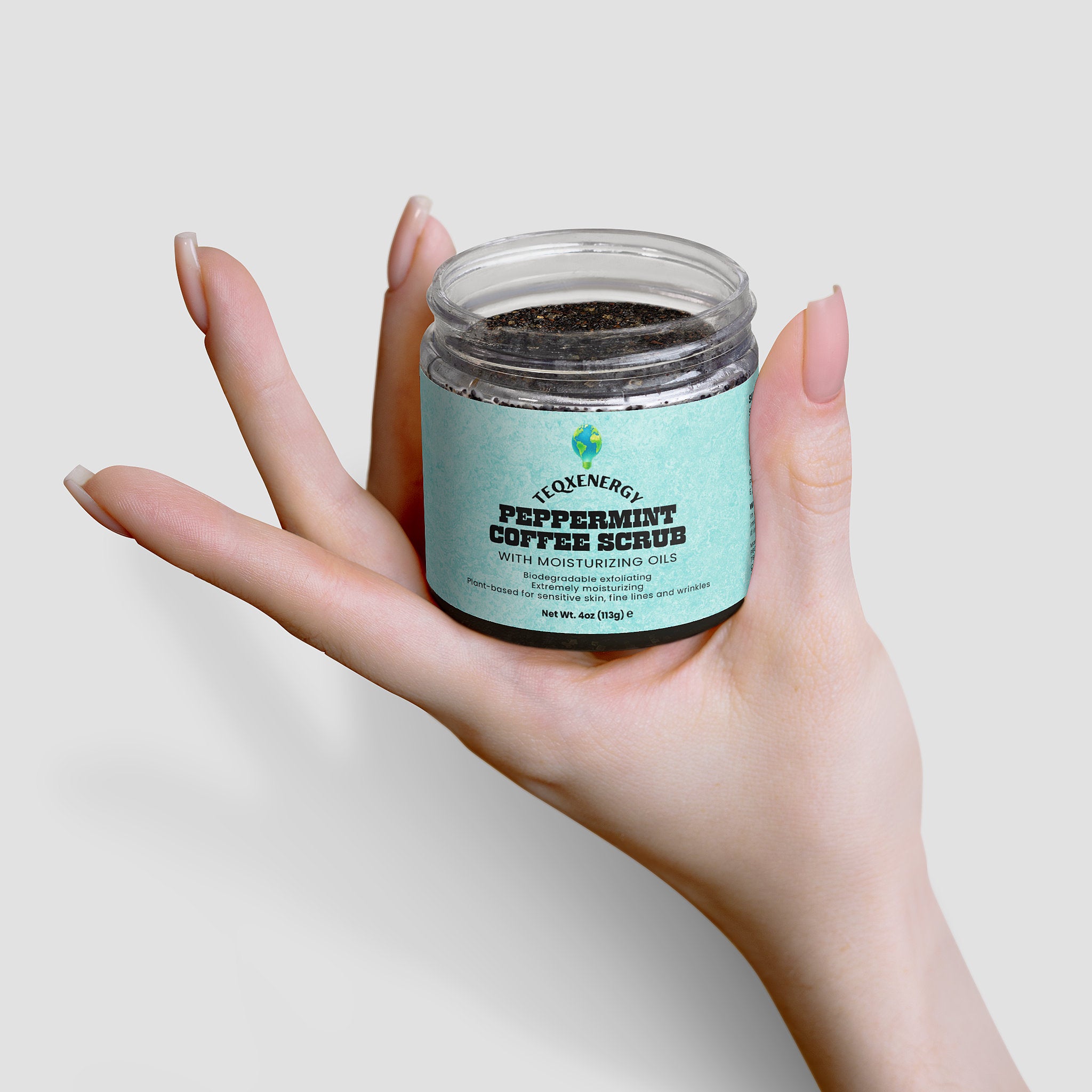 Peppermint Coffee Scrub - Exfoliating Body Polish 4oz