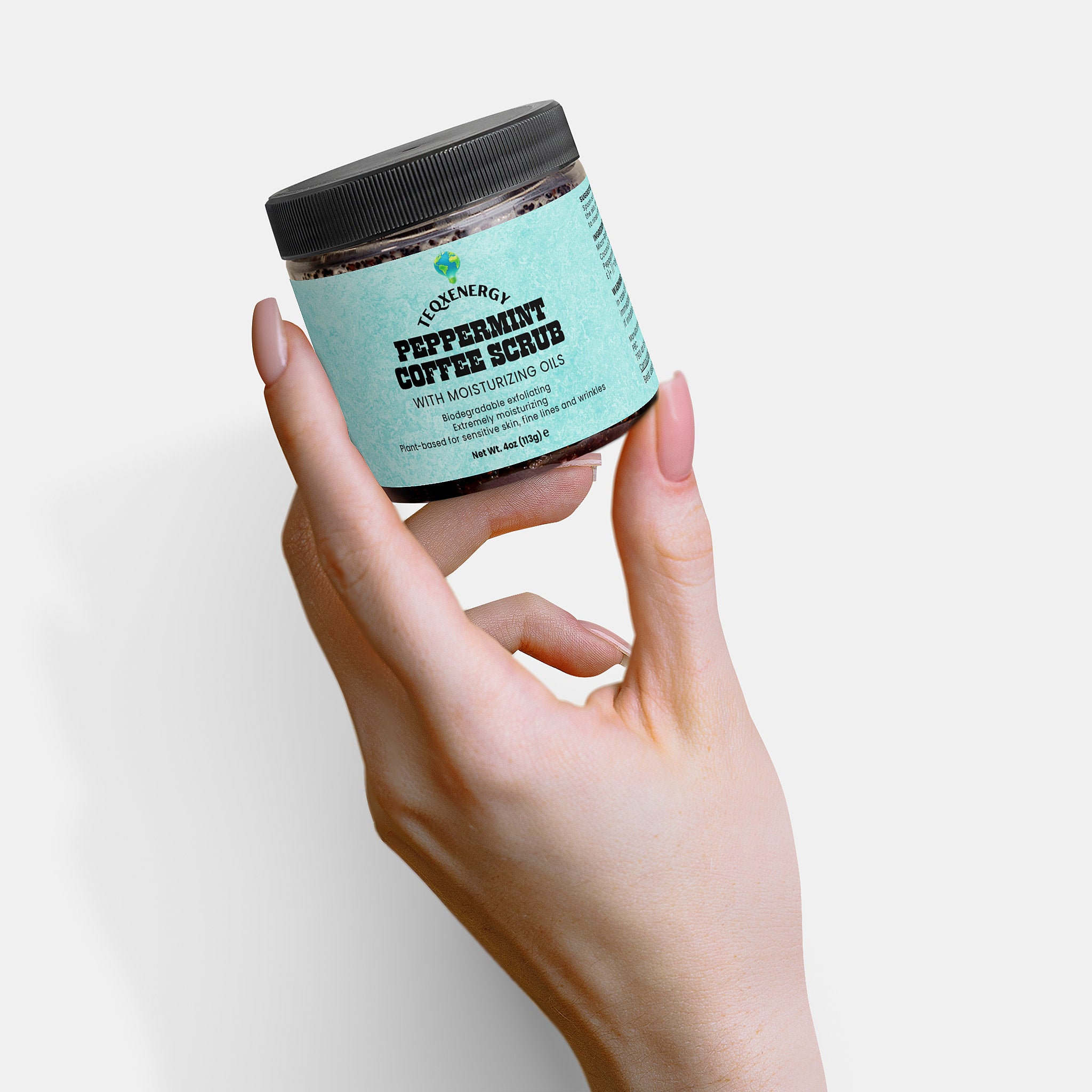 Peppermint Coffee Scrub - Exfoliating Body Polish 4oz