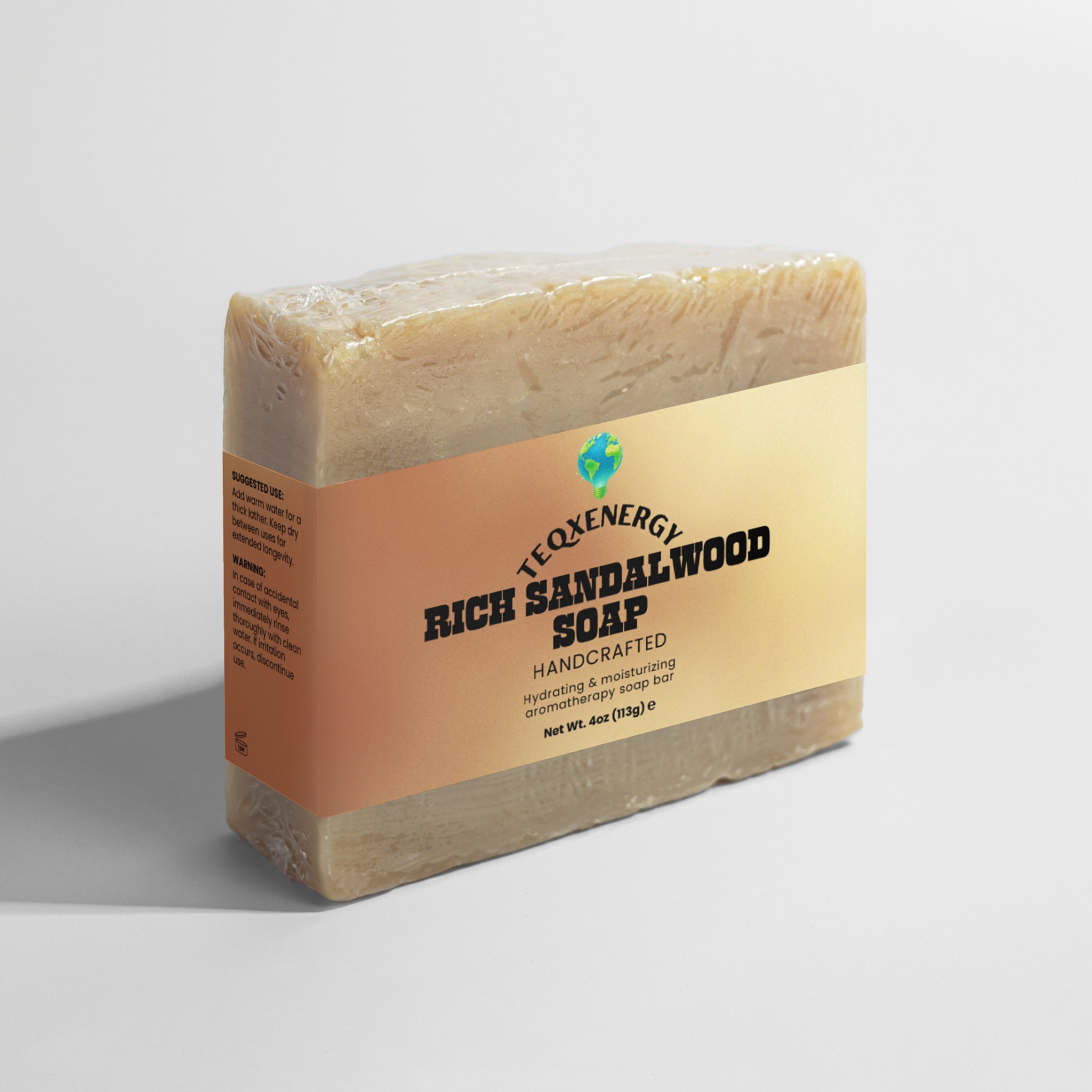Rich Sandalwood Soap - Luxury Aromatherapy Bar 4oz
