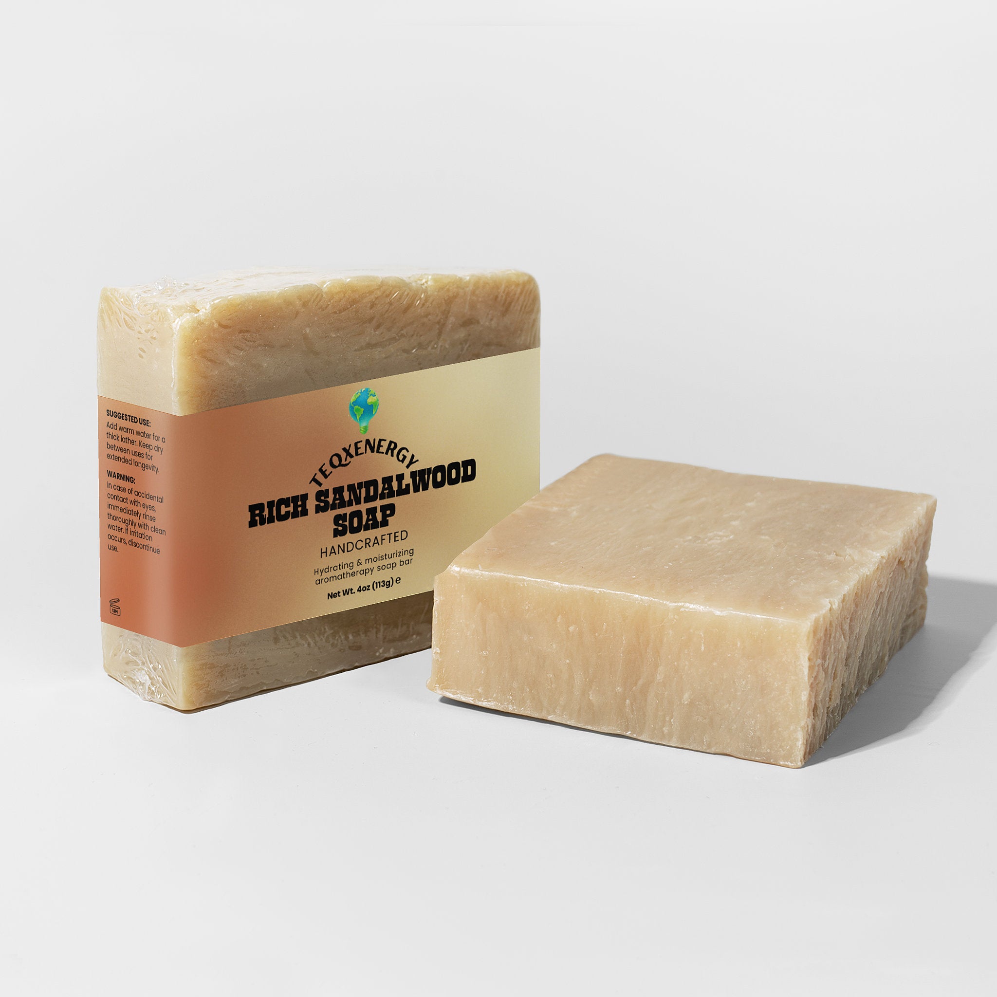 Rich Sandalwood Soap - Luxury Aromatherapy Bar 4oz