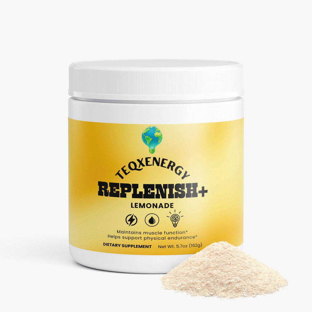 Elevate your hydration with TeqenX Replenish+ in Lemonade flavor. This caffeine-free electrolyte powder supports endurance, muscle function, and sustained energy. Ideal for athletes, professionals, and students, it combines essential electrolytes and B-vitamins for optimal performance. Enjoy superior hydration and a refreshing taste during workouts, gaming, or travel. Choose TeqenX for effective hydration that keeps you energized.