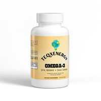 TeqenX Omega-3 softgels featuring EPA 180mg and DHA 120mg support heart, brain, and vision health. Enjoy the benefits of premium, molecularly distilled fish oil in easy-to-swallow softgels. Perfect for enhancing cognitive performance and maintaining cardiovascular wellness. Take one softgel twice daily with meals for optimal health support.