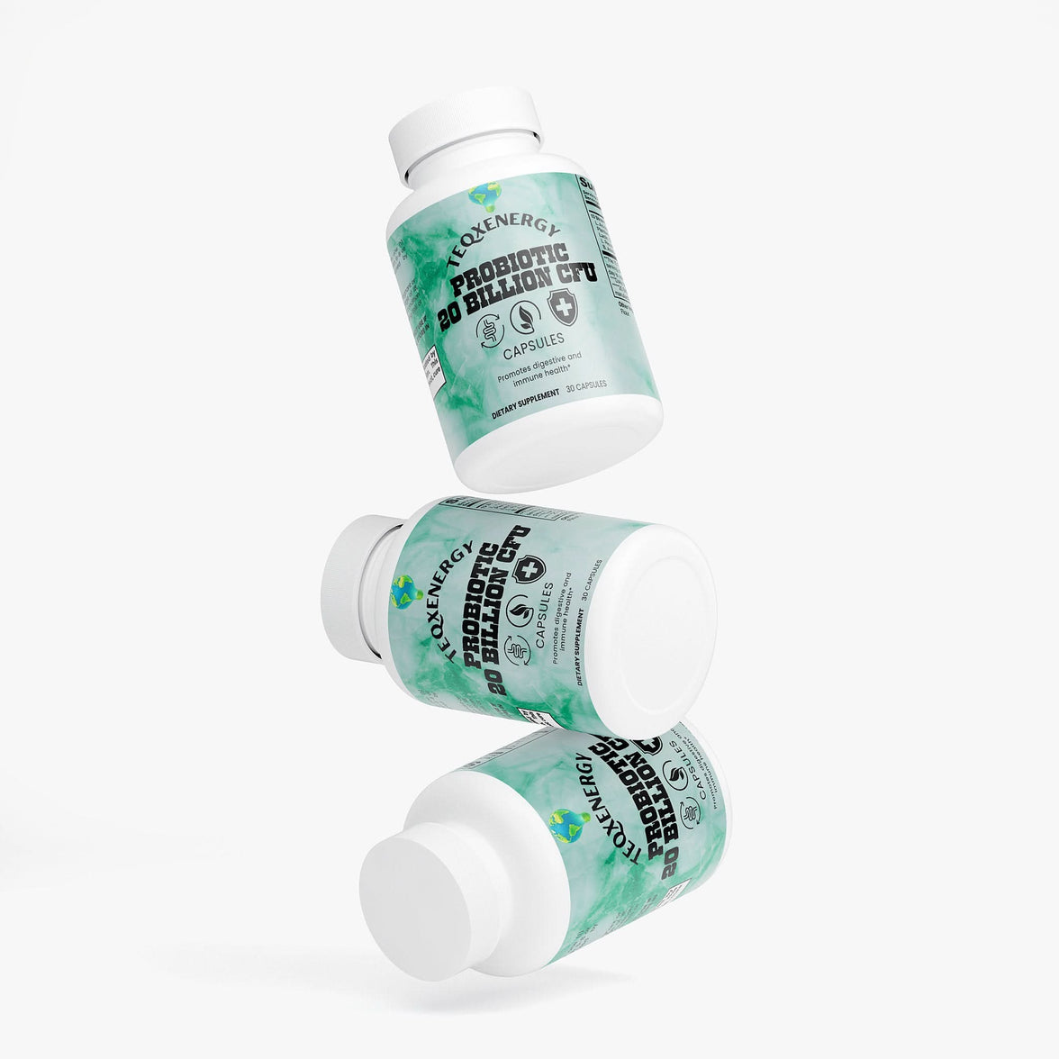 Boost your digestive and immune health with TeqenX Probiotic 20 Billion CFU. Each vegetarian capsule features 13 beneficial strains, delivering 20 billion CFUs for enhanced gut wellness. Experience improved nutrient absorption and a balanced microbiome. Ideal for daily maintenance amidst stress. Choose TeqenX for optimal support.