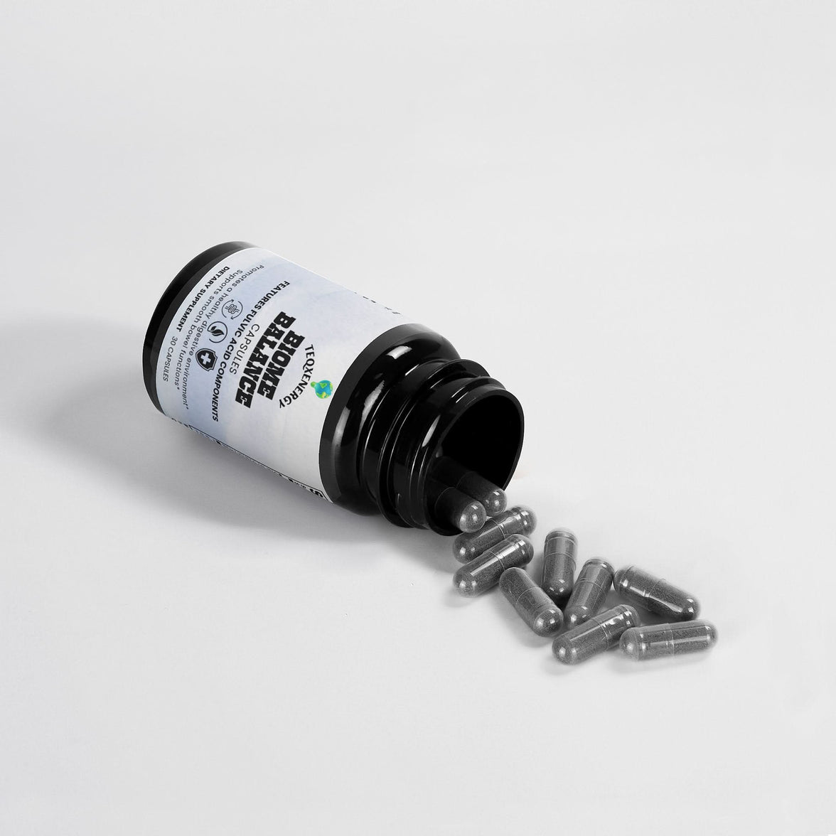 TeqenX Biome Balance capsules with Birch Chaga and Pine Bark extracts support gut health and digestive wellness. Enhance your microbiome and improve nutrient absorption naturally with this premium formula. Perfect for daily digestive comfort and vitality.