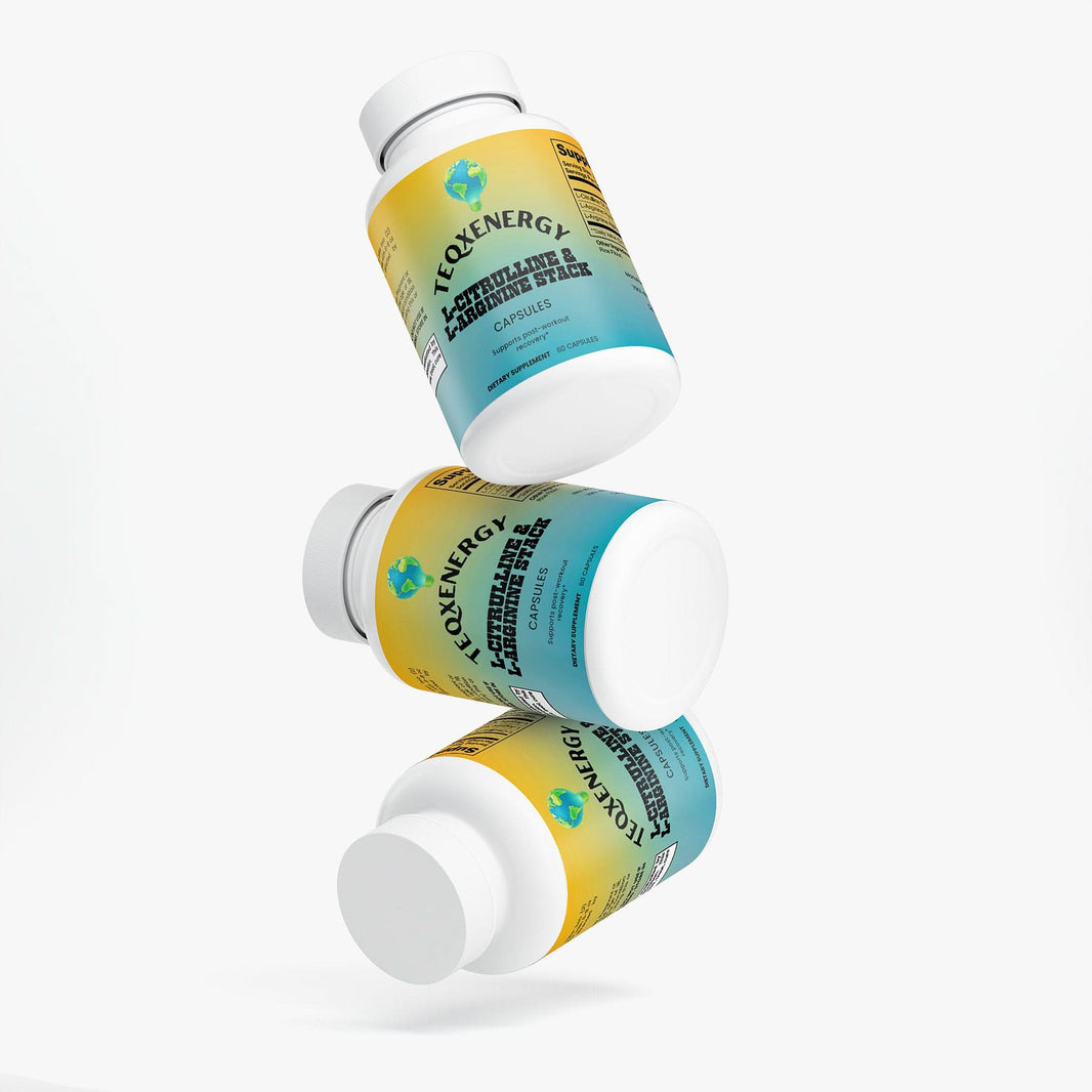 Elevate your training with L-Citrulline & L-Arginine Stack. This powerful blend boosts nitric oxide for enhanced stamina, focus, and performance. Perfect for lifting, sprinting, or gaming, it features precision-measured ingredients in a convenient capsule format. Take two daily to support your active lifestyle and optimize recovery.