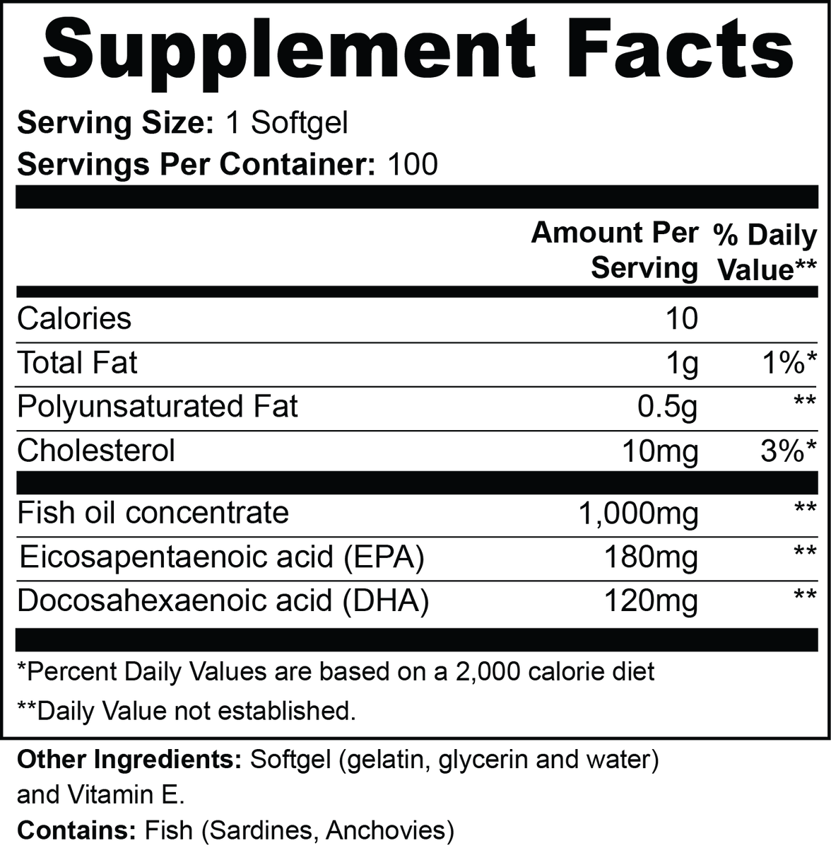 TeqenX Omega-3 softgels provide 180mg EPA and 120mg DHA for heart, brain, and vision support. Enjoy improved cardiovascular health, cognitive function, and retinal health with these easy-to-swallow, molecularly distilled fish oil supplements. Take one softgel twice daily with meals for optimal wellness. Perfect for adults prioritizing their health.
