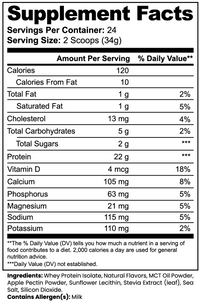 TeqenX Isofuel Advanced offers 22g of premium whey protein isolate in vanilla flavor, perfect for muscle growth and recovery. Enhanced with MCT oil for energy and apple pectin for nutrient absorption. Non-GMO and vegetarian-friendly, it's ideal for lean muscle building. Mix 2 scoops with your favorite beverage daily for optimal results. Each container provides 26-27 servings.