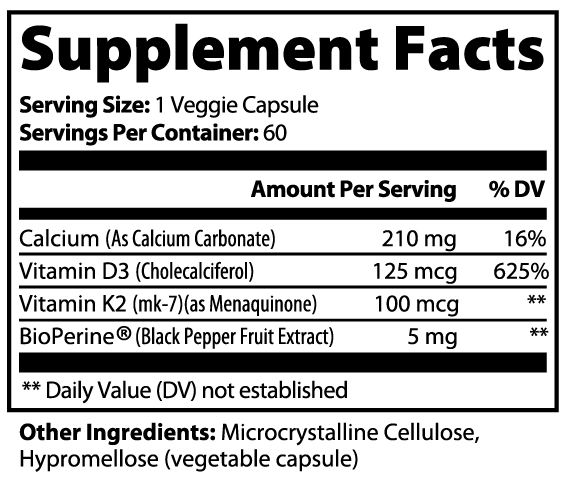 FortiFlow by TeqenX supports bone and heart health with vitamin D3, K2 (MK-7), and calcium, enhanced by BioPerine for better absorption. Enjoy stronger bones and teeth, heart health support, and a clean formula that's gluten-free and hormone-free. Take 1 capsule twice daily for a 30-day supply. Ideal for adults seeking improved wellness.
