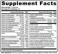 TeqenX Complete Multivitamin offers essential vitamins, minerals, and antioxidants for daily wellness. With over 20 premium ingredients, it supports energy, immune health, and eye wellness. Elevate your health with this comprehensive daily supplement.