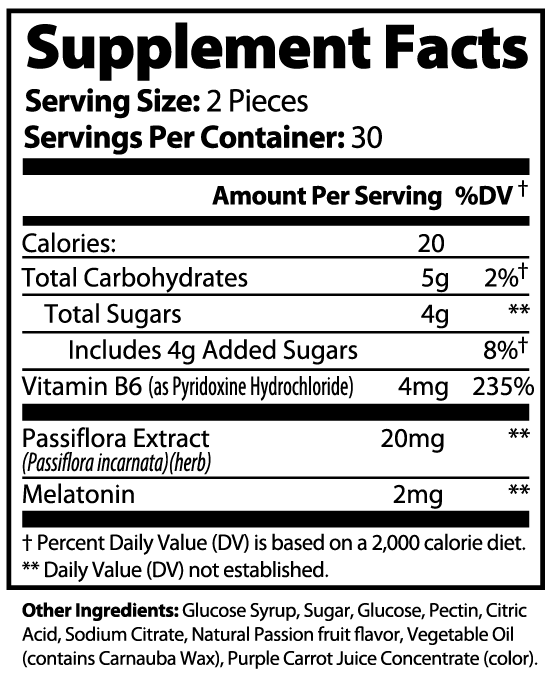 DREAMEASE Gummies in passion fruit flavor support restful sleep with melatonin, passiflora extract, and vitamin B6 for enhanced REM sleep and cognitive performance. Enjoy a faster sleep onset and a delicious way to wind down. Perfect for tackling modern life's challenges while promoting natural relaxation.