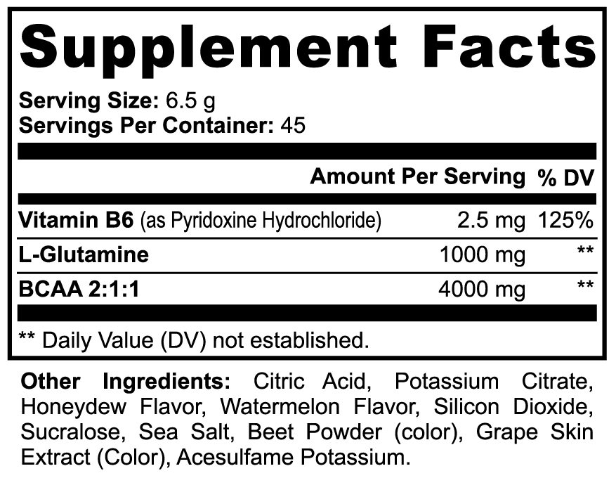 BCAA Post Workout - Honeydew Watermelon Recovery 292g