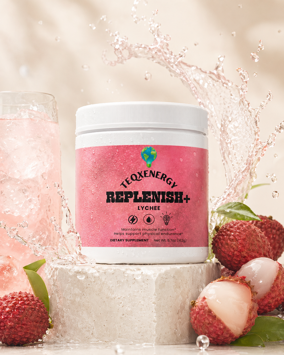Replenish+ - Lychee Electrolyte Hydration 162g