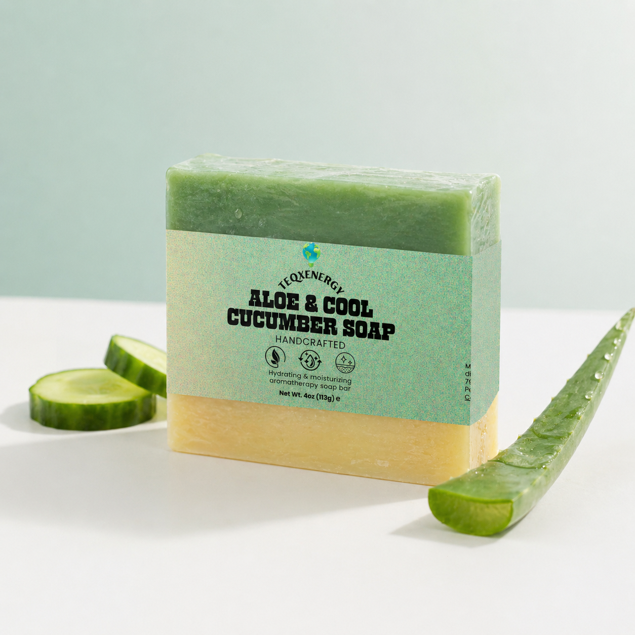 Aloe Cucumber Soap - Cooling Relief Sensitive Skin