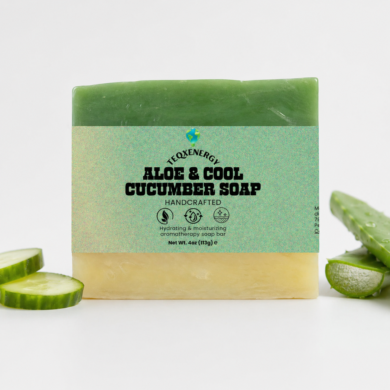 Aloe Cucumber Soap - Cooling Relief Sensitive Skin