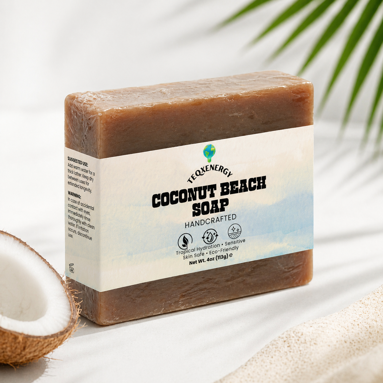Coconut Beach Soap - Sensitive Skin Tropical Luxury