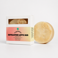 Experience natural exfoliation with the TeqenX Exfoliating Luffa Bar. This eco-luxury soap combines biodegradable luffa fibers, nourishing hemp extract, and invigorating tea tree oil for a refreshing cleanse. Enjoy deep moisturization from triple butters while preparing for a smooth spray tan or revitalizing tired feet. Handmade in the USA, this 4oz bar transforms your body care routine sustainably.
