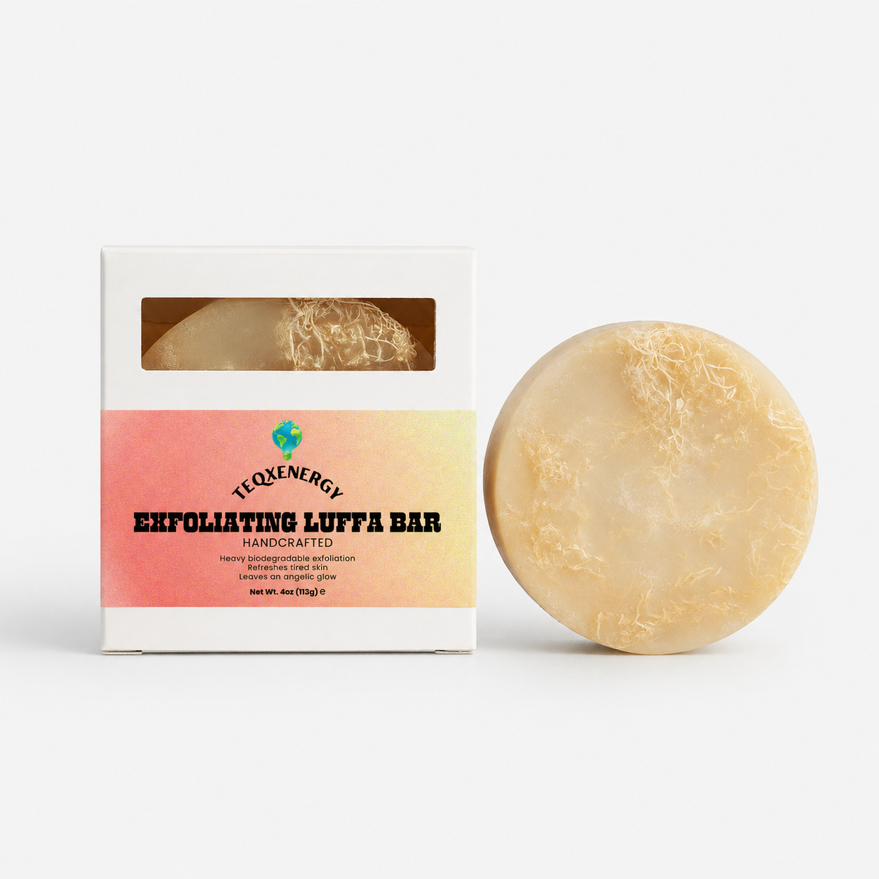 Exfoliating Luffa Bar - Hemp Tea Tree Natural Scrub