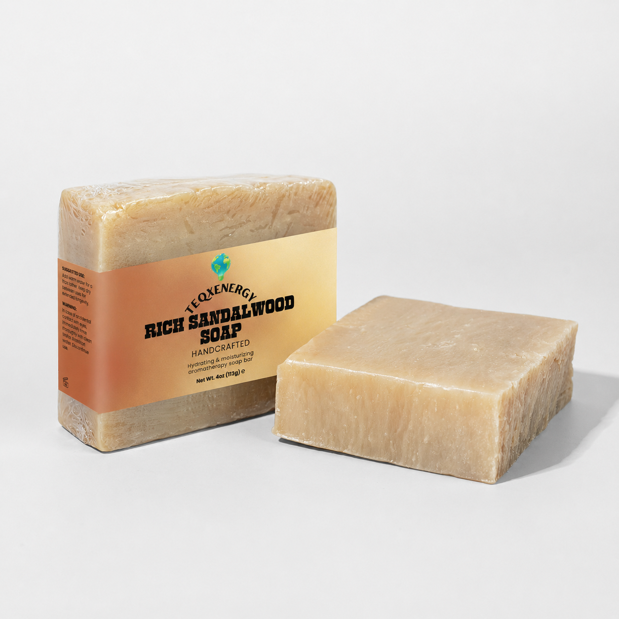 Rich Sandalwood Soap - Luxury Aromatherapy Bar 4oz