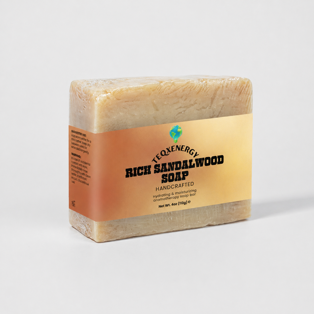 Rich Sandalwood Soap - Luxury Aromatherapy Bar 4oz