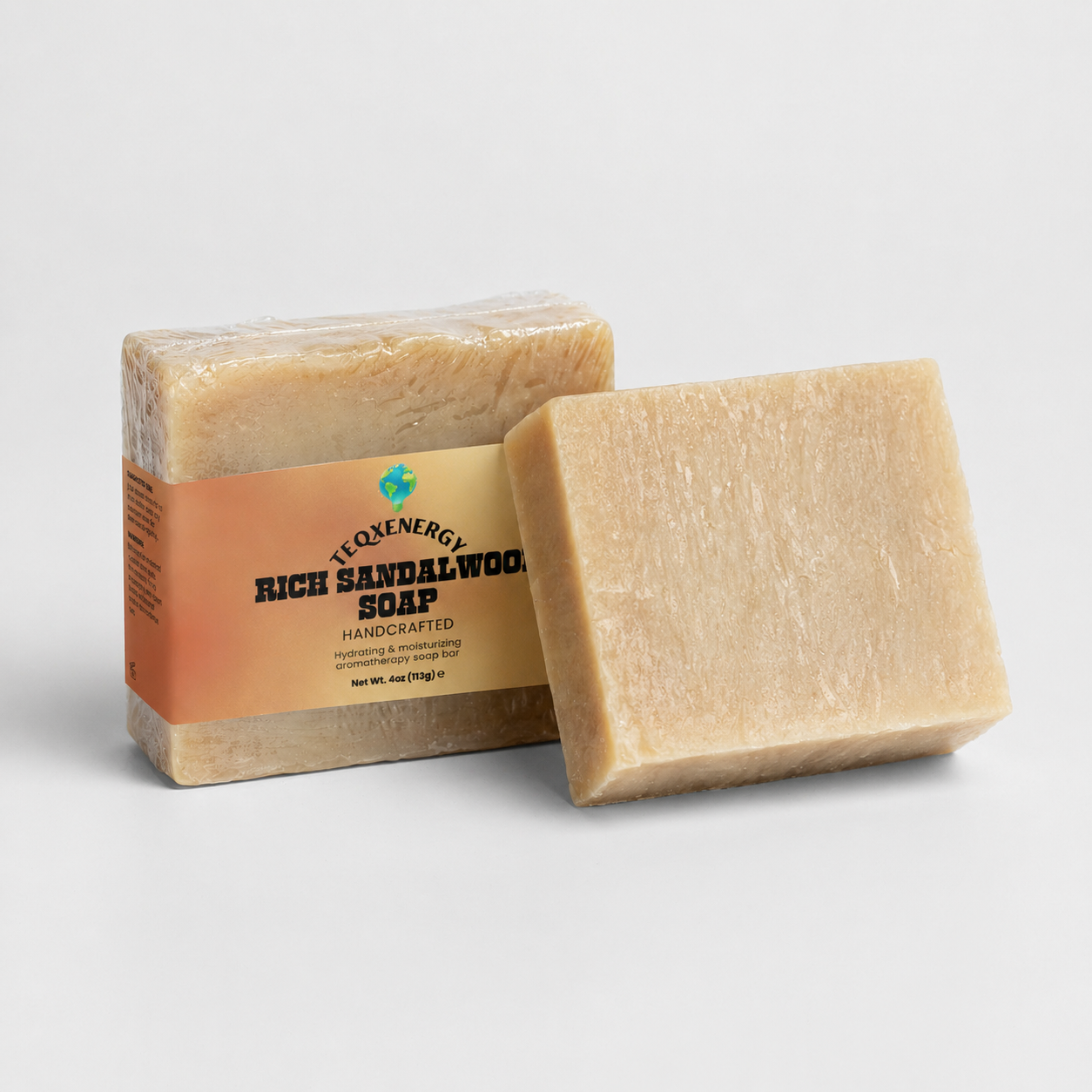 Rich Sandalwood Soap - Luxury Aromatherapy Bar 4oz