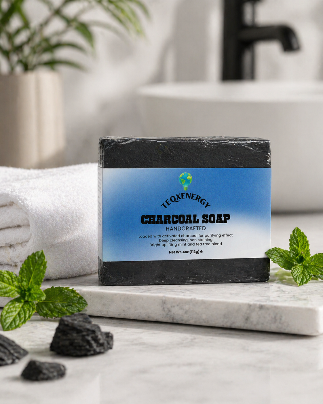 Charcoal Soap - Deep Cleansing Non-Staining Detox