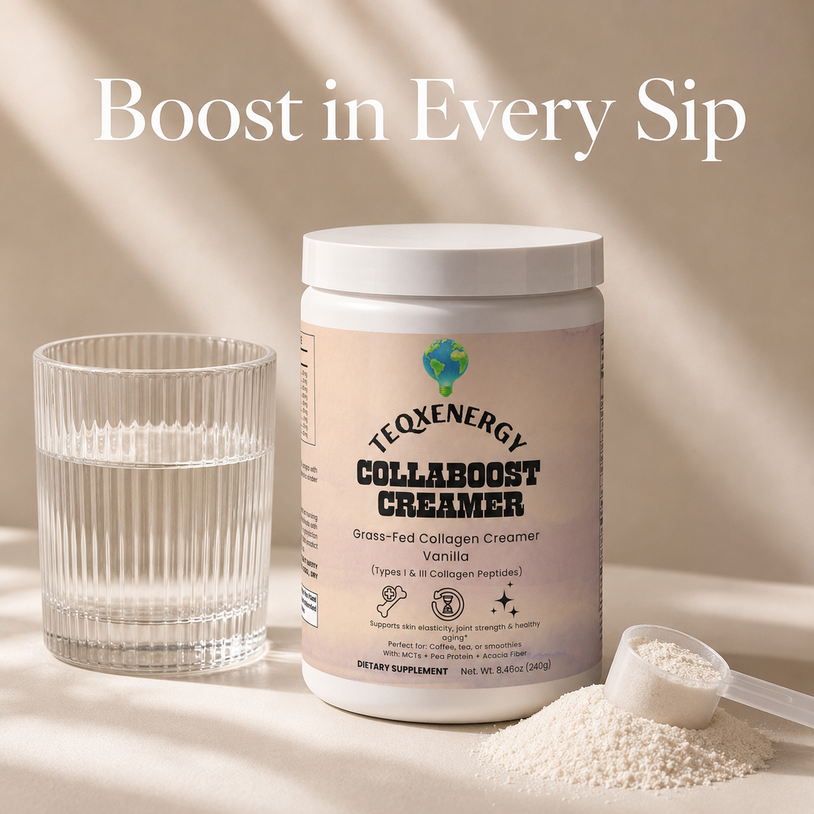 Collaboost Creamer - Grass-Fed Collagen Vanilla