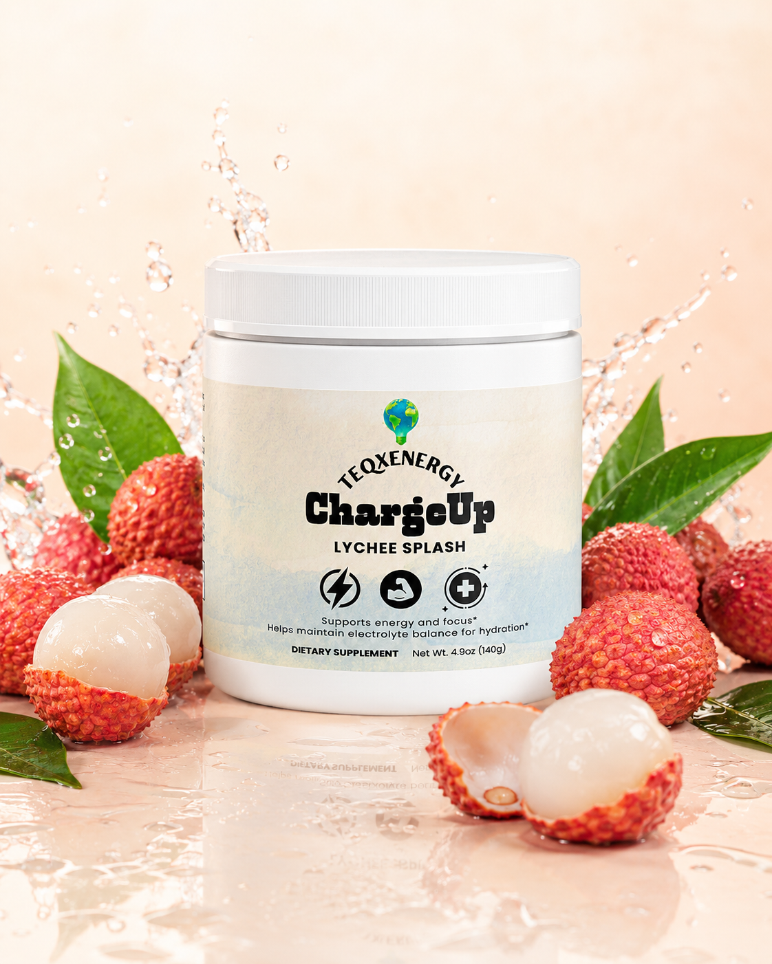ChargeUp Lychee Splash - Balanced Energy No Crash