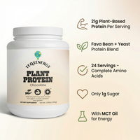 TeqenX Plant Protein Chocolate offers 21g of complete vegan protein with a rich chocolate flavor and only 110 calories per serving. This allergen-friendly formula is dairy-free, soy-free, gluten-free, and non-GMO. Enhanced with MCT oil for energy and metabolism support, it's perfect for muscle recovery and weight management. Enjoy a delicious treat without artificial additives—simply mix with water or your favorite beverage. Each 29.99 oz container provides about 28 servings for effective vegan nutrition.