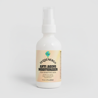 TeqenX Anti Aging Moisturizer for Sensitive Skin in a white pump bottle, designed to reduce fine lines and hydrate delicate skin.